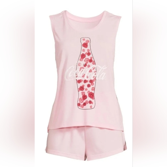 Coca Cola Women's  Tank Top, Shorts and Socks, 3-Piece Sleep Set Size S (4/6) - Picture 2 of 4